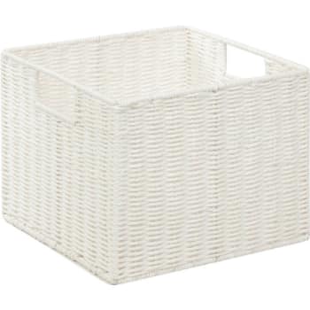 Image for Honey-Can-Do Parchment Cord Basket With Liner White 10h X 13w X 12-1/4"l from HD Supply