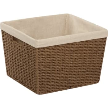 Image for Honey-Can-Do Parchment Cord Basket With Liner Brown 10H x 15W x 13"L from HD Supply