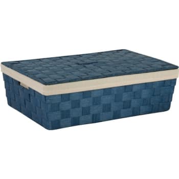 Image for Honey-Can-Do Paper Rope Underbed Basket Blue from HD Supply