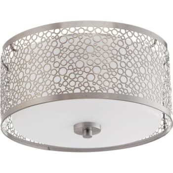 Image for Progress Lighting LED 11" Mingle Brushed Nickel Etched PARchment Flush Mount from HD Supply