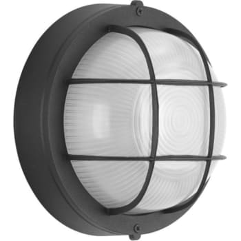 Image for Progress Lighting Bulkheads 7-7/8" Black One-Light Black Flush Mount Fixture from HD Supply