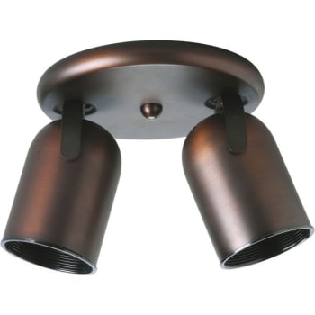 Image for Progress® LED Directional Urban Bronze Two-Light Roundback Flush Mount Fixture from HD Supply