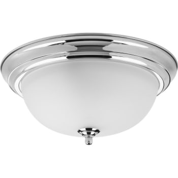 Image for Progress Lighting LED Dome Chrome Two-Light Glass Polished Flush Mount Fixture from HD Supply