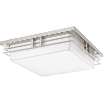 Image for Progress Lighting Helm Brushed Nickel Two-Light Ceiling, Wall Flush Mount from HD Supply