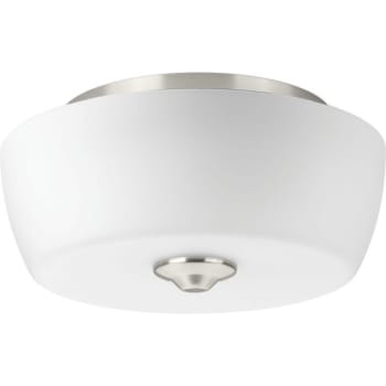 Image for Progress Lighting LED Leap Brushed Nickel Two-Light Flush Mount Fixture from HD Supply