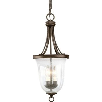 Image for Progress Lighting Seeded Glass 3-Lamp Led Entryway Lighting (Antique Bronze) from HD Supply