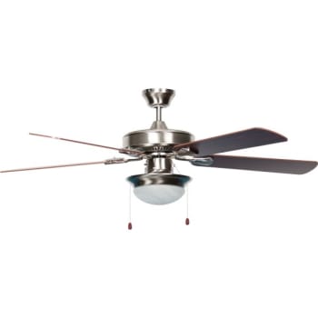 Image for Luminance Heritage Fusion 52 in. 5-Blade LED Ceiling Fan w/ Light (Stainless Steel) from HD Supply