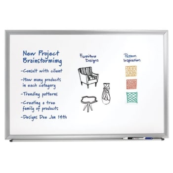 Image for Foray® Aluminum Frame Dry-Erase Board With Marker 48" X 96" from HD Supply
