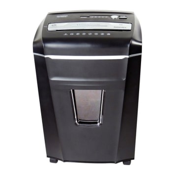 Image for Aurora 14-Sheet Cross-Cut Paper Shredder w/ Pull-Out Wastebasket (Black) from HD Supply