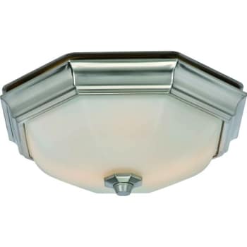 Image for Hunter Huntley Brushed Nickel Ceiling Bathroom Exhaust Fan With Led Light from HD Supply