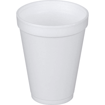 Dart® 12 Oz White Foam Disposable Cup, Case Of 1,000