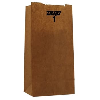 Duro Brown Flat Bottom Grocery Bag Case Of 4,000