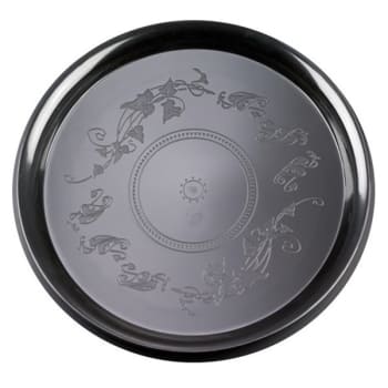 Image for Emi Yoshi® Clear/black Round Plastic Deli Mate Tray 12" Case Of 25 from HD Supply