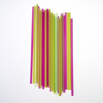 Empress Neon Cocktail Unwrapped Straw/stirrer 5.25" Case Of 10,000