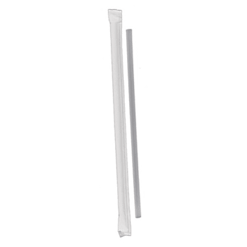 Empress Clear Jumbo Straw Paper 7.75" Case Of 12,000