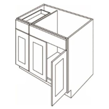 Image for Cnc Cabinetry Country Oak - Sink Base Cabinet, Left Drawers - 42w X 34.5h from HD Supply