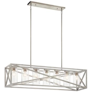 Image for Kichler® Moorgate Distressed Antique White 7 Light Linear Chandelier from HD Supply