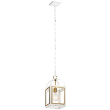 Image for Kichler® Vath 16 In. 1-Light Pendant Fixture (White/brass) from HD Supply