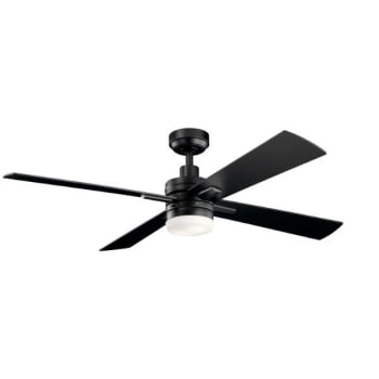 Kichler® Lija 52 in. 4-Blade LED Ceiling Fan w/ Light (Black)