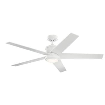 Kichler® Brahm 56 In. 5-Blade Led Ceiling Fan W/ Light (White)