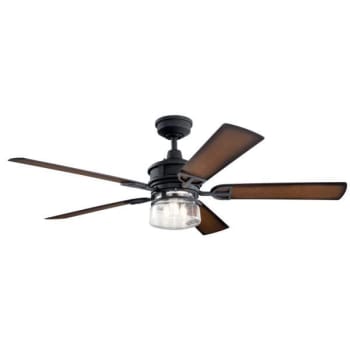 Kichler® Lyndon 60 In. Led Ceiling Fan W/ Light (Distressed Black)