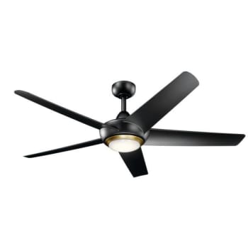 Image for Kichler® Kapono 52 in. Ceiling Fan w/ LED Light (Satin Black) from HD Supply