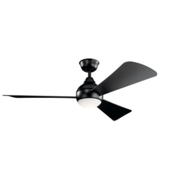 Image for Kichler® Sola 54 in. Ceiling Fan w/ LED Light (Satin Black) from HD Supply