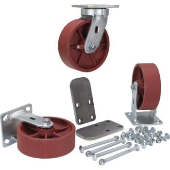 Image for Vestil Ductile Steel Caster Kit 6" x 2" from HD Supply