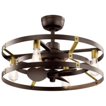 Kichler® Cavelli 25 in. Ceiling Fan w/ 4-Lights (Satin Bronze)