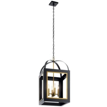 Image for Kichler® Vath 16 In. 4-Light Pendant Fixture (Black/natural Brass) from HD Supply