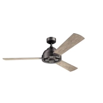 Kichler® Pinion 60 Inch, Steel Clear Polycarbonate And Wood Fan