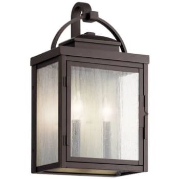 Image for Kichler® Carlson 18.25 in. 2-Light Outdoor Wall Sconce (Rubbed Bronze) from HD Supply