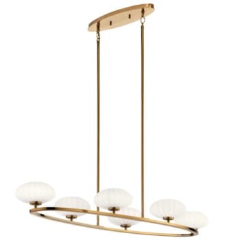 Image for Kichler® Pim 6-Light Oval Pendant Indoor Chandelier (Fox Gold) from HD Supply