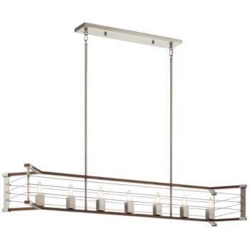 Image for Kichler® Lente Brushed Nickel 7 Light Linear Chandelier from HD Supply