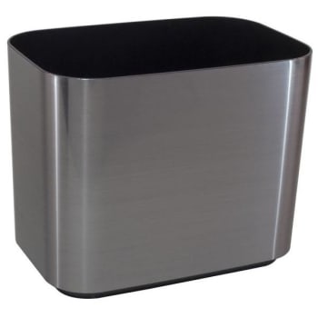 Image for Hapco Design 8 Qt Rectangular Wastebasket With Raised Bottom, Graphite,case Of 6 from HD Supply