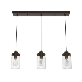 Image for Hunter® 19155 Devon Park 3-Light Pendant Fixture (Onyx Bengal) from HD Supply