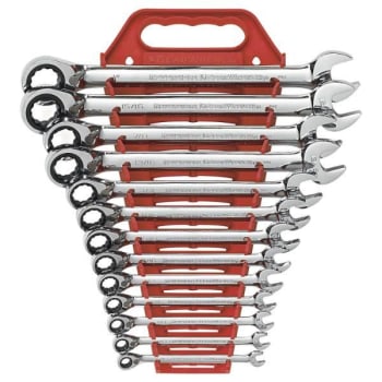 Image for Gearwrench 13 Piece 12 Point Reversible Ratcheting Combination Wrench Set, Sae from HD Supply