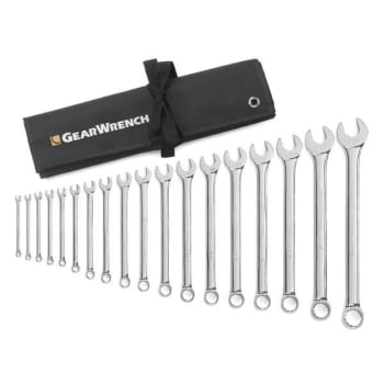 Image for Gearwrench 18 Piece 12 Point Long Pattern Combination Wrench Set, Sae from HD Supply