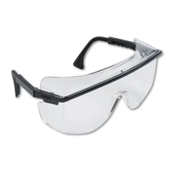Image for Honeywell Astro Otg 3001 Wraparound Glasses, Black Plastic Frame, Clear Lens from HD Supply