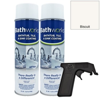 Image for Bathworks 16.5 Tub And Tile Refinishing Kit Spray Biscuit, Package Of 3 from HD Supply