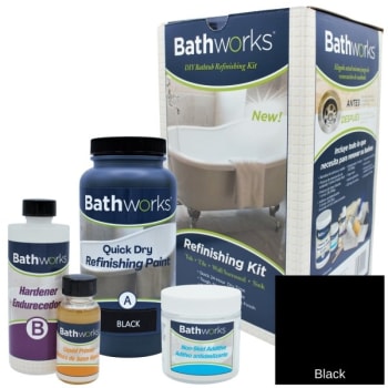 Image for Bathworks Premium 22 Oz Quick Dry Refinish Kit With Slip-Guard Protection, Black from HD Supply