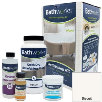 Image for Bathworks Premium 22 Oz Quick Dry Refinish Kit With Slip Protection, Biscuit from HD Supply