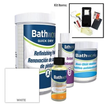 Image for Bathworks Premium 22 Oz Quick Dry Refinish Kit With Slip Protection, White from HD Supply