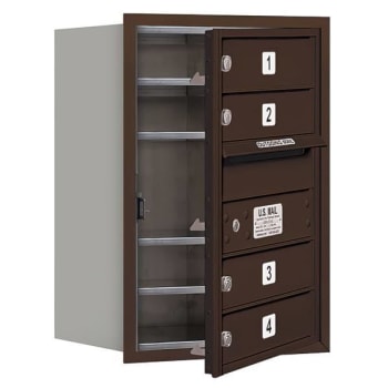 Image for Salsbury Industries Recessed Mounted 4c Horizontal Mailbox, 4 Mb1 Doors, Bronze from HD Supply