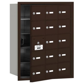 Image for Salsbury Industries 4b+ Horizontal Mailbox, 15 A Doors, 14 Usable, Bronze from HD Supply