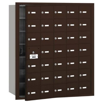 Image for Salsbury Industries 4b+ Horizontal Mailbox, 35 A Doors 34 Usable, Bronze from HD Supply
