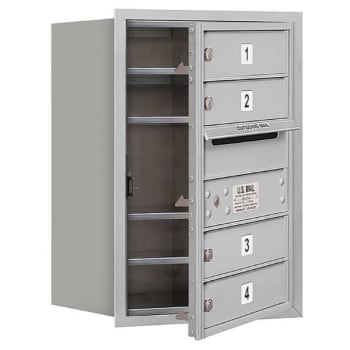 Image for Salsbury Industries Recess 4c Horizontal Mailbox, Single, 4 Mb1 Doors, Aluminum from HD Supply