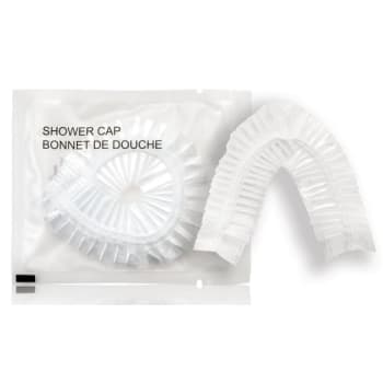 Image for World Amenities Shower Cap, Frosted Clear Sachet, Clear Plastic Cap, Case Of 288 from HD Supply