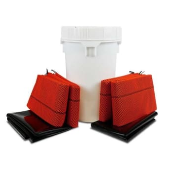 Quick Dam Drain Slurry Kit, 10ft Hi Vis Water Barriers And Drain Seals