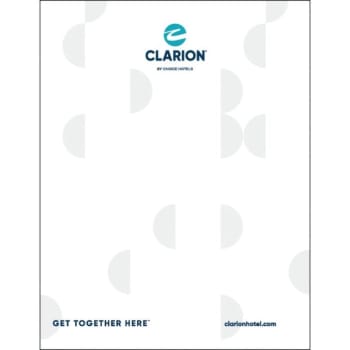 RDI-USA Memo Pads For Clarion Hotels, Case Of 1000